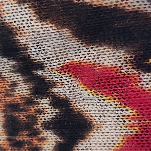 JOEI & I Boho Style Short Sleeved Knit Top, String Tassle Fringe Detail, Large - Picture 8 of 10